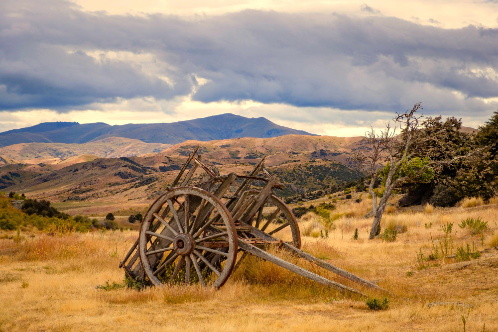 Abandoned mining equipment, Bendigo Scenic Reserve Otago, New Zealand