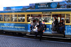 Christchurch vintage tram Canterbury, New Zealand