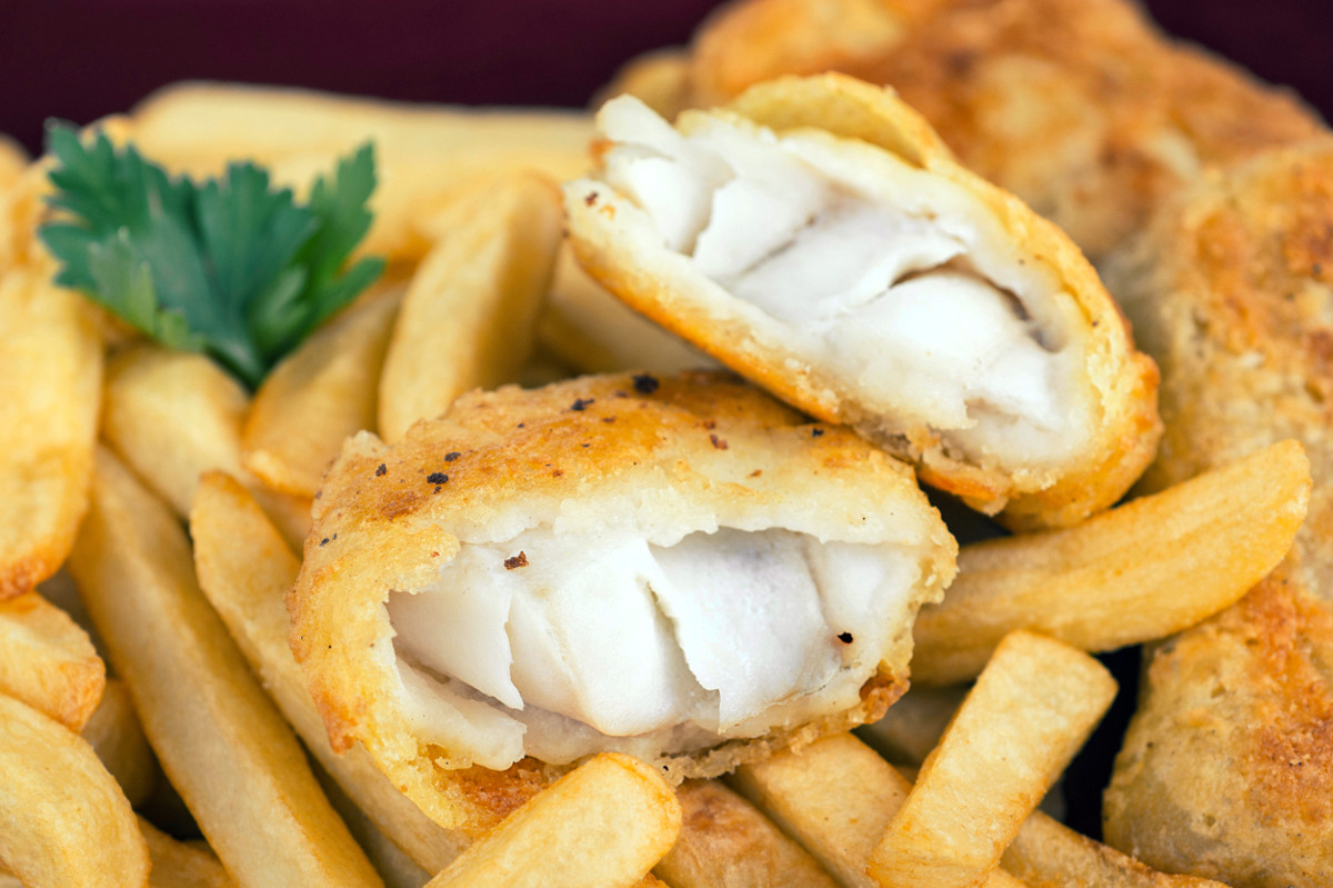 Fish and Chips, Battered Fish Fillet with Potato, Fries