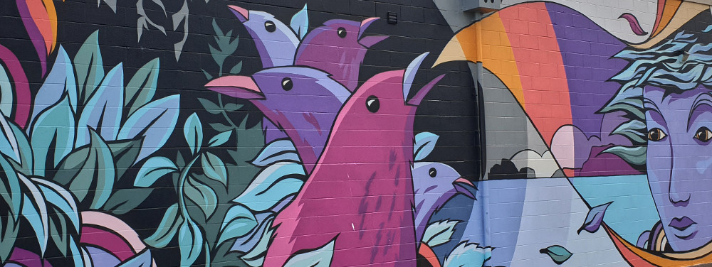 Street art pacific theme, New Zealand