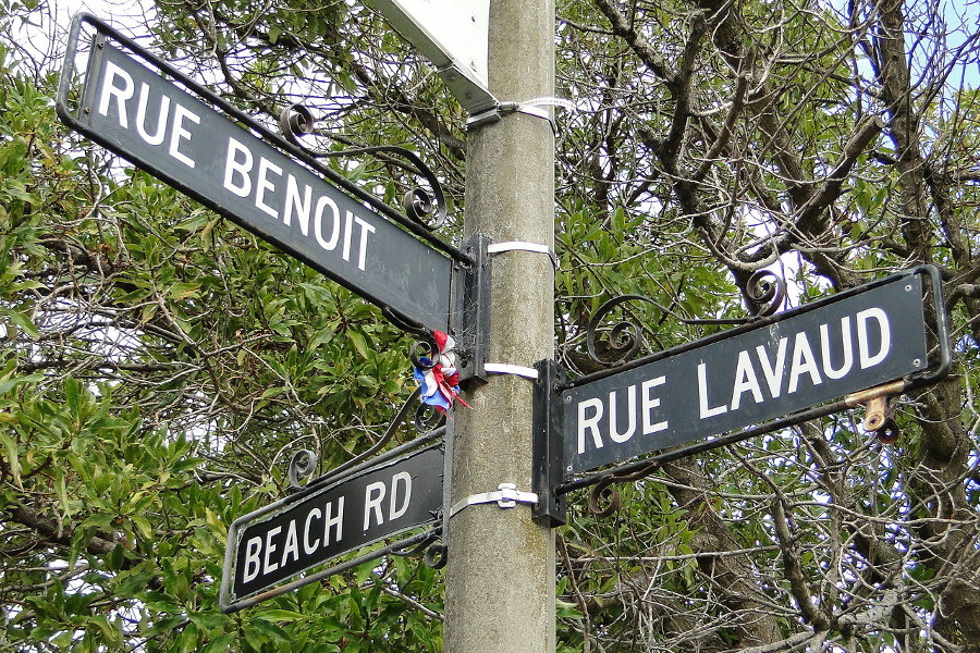 Street names in Akaroa still reflect its French colonial history, New Zealand @Egghead06