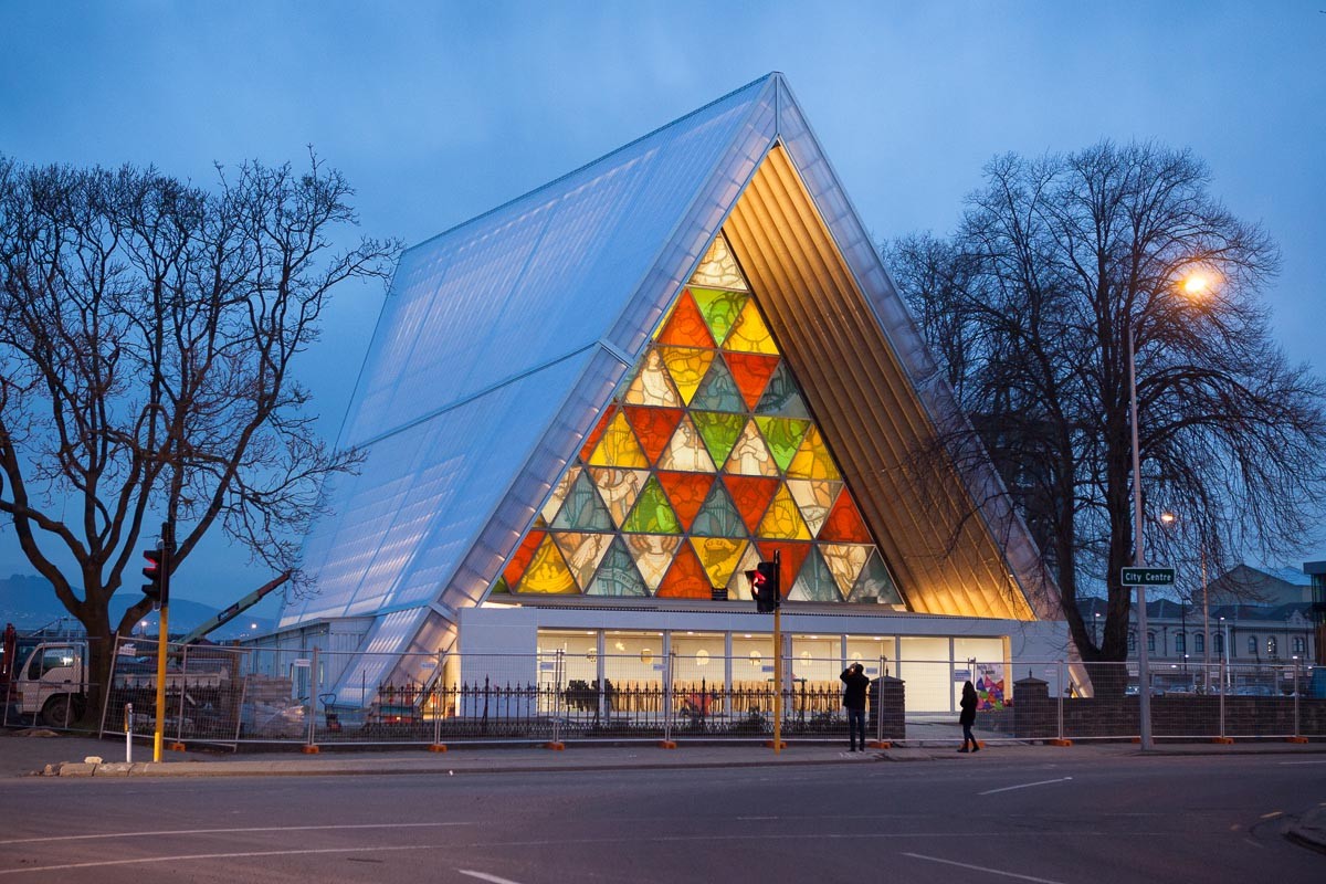 Transitional Cardboard Cathedral, New Zealand @ArchDaily
