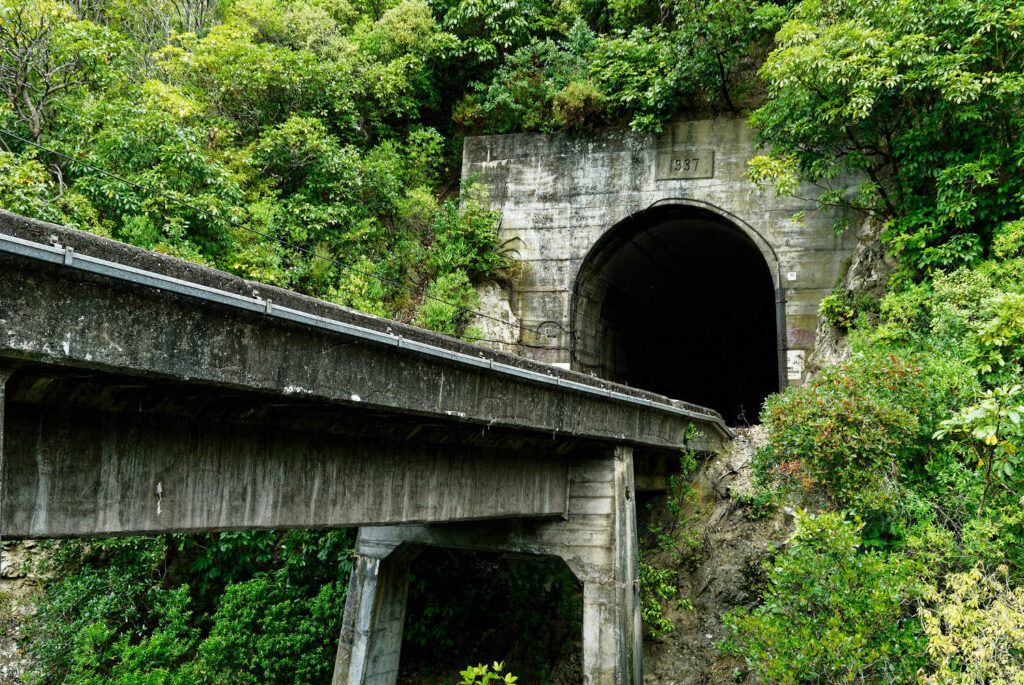 A tunnel in a hill in New Zealand, Kaikoura