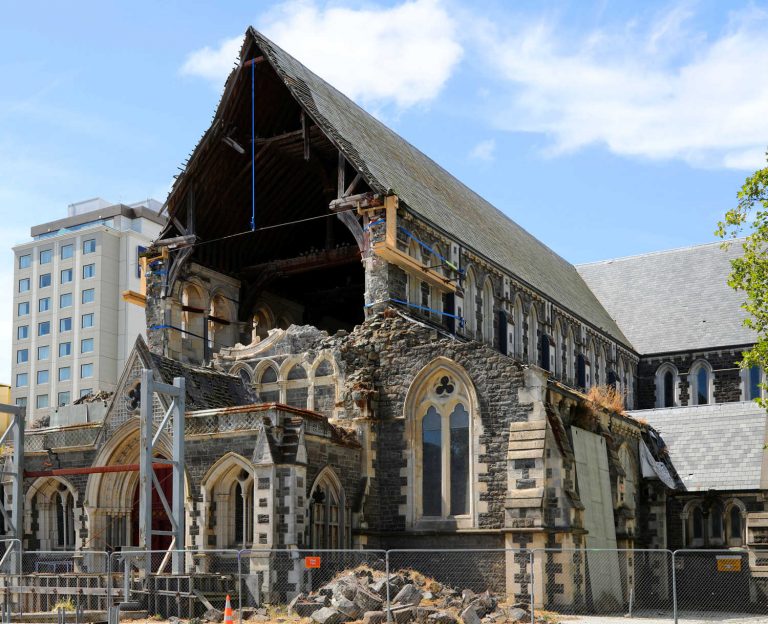 Christchurch Cathedral earthquake damage, Christchurch, New Zealand