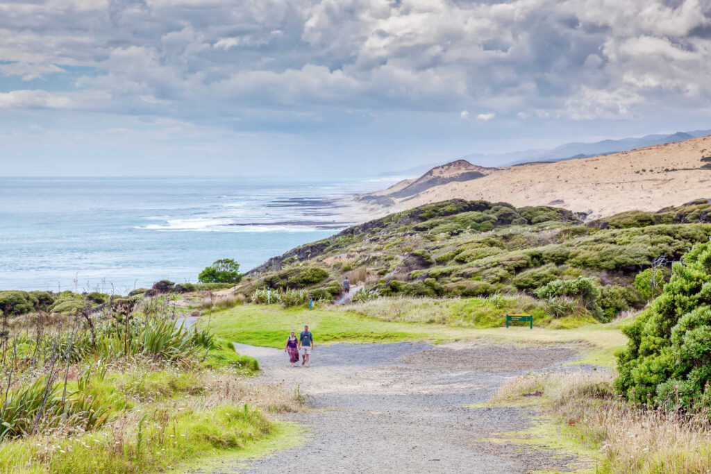 Coastal Walk Arai-Te-Uru Recreation reserve in Omapere in New Zealand