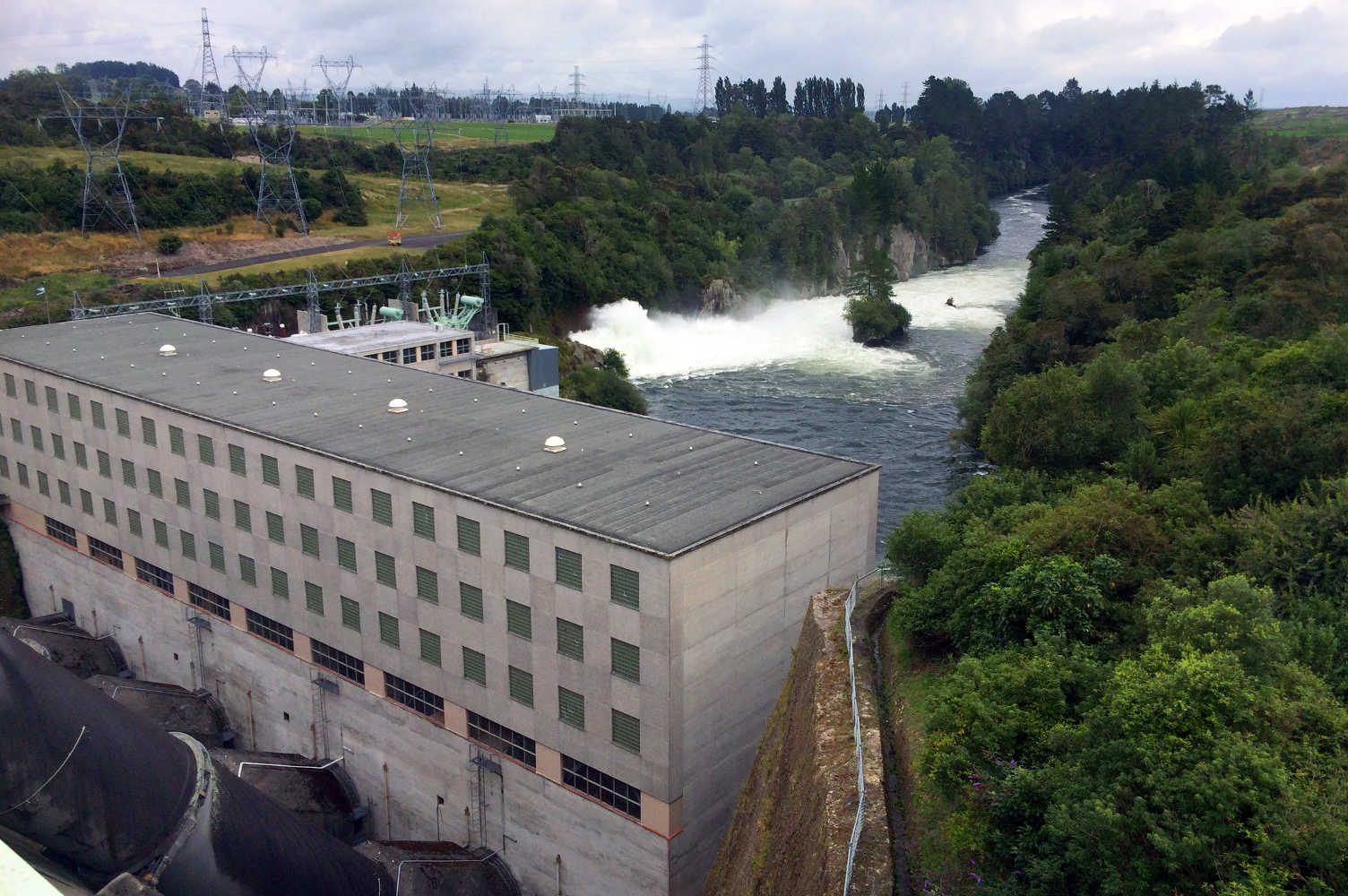 Hydroelectric power station at Lake Maraetai in Mangakino, New Zealand