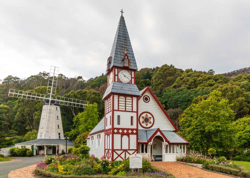Old St Peter’s-by-the-Strand Church served the Anglicans of the Atawhai area of Nelson from 1874-1983, when it was moved to Founders Park, Nelson, New Zealand