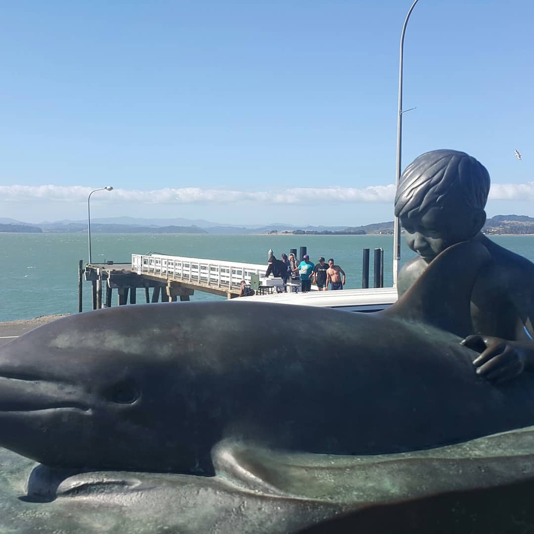 Opononi Opo the dolphin statue, New Zealand @davidkerrphotography