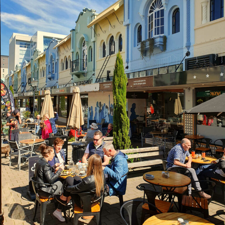 Rare Art Deco streetscape, New Regent St Christchurch, New Zealand