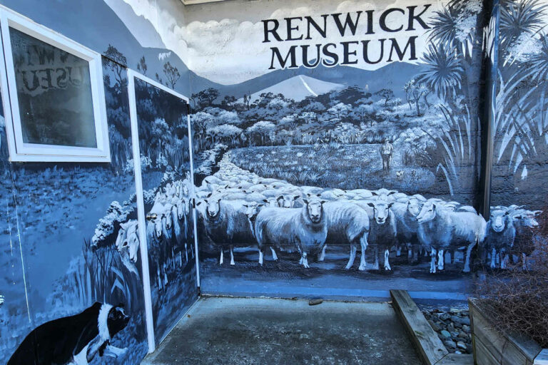 Renwick heart of vineyards, before was sheep farming territory and rich food resource for pre-European Maori, Marlborough, NZ