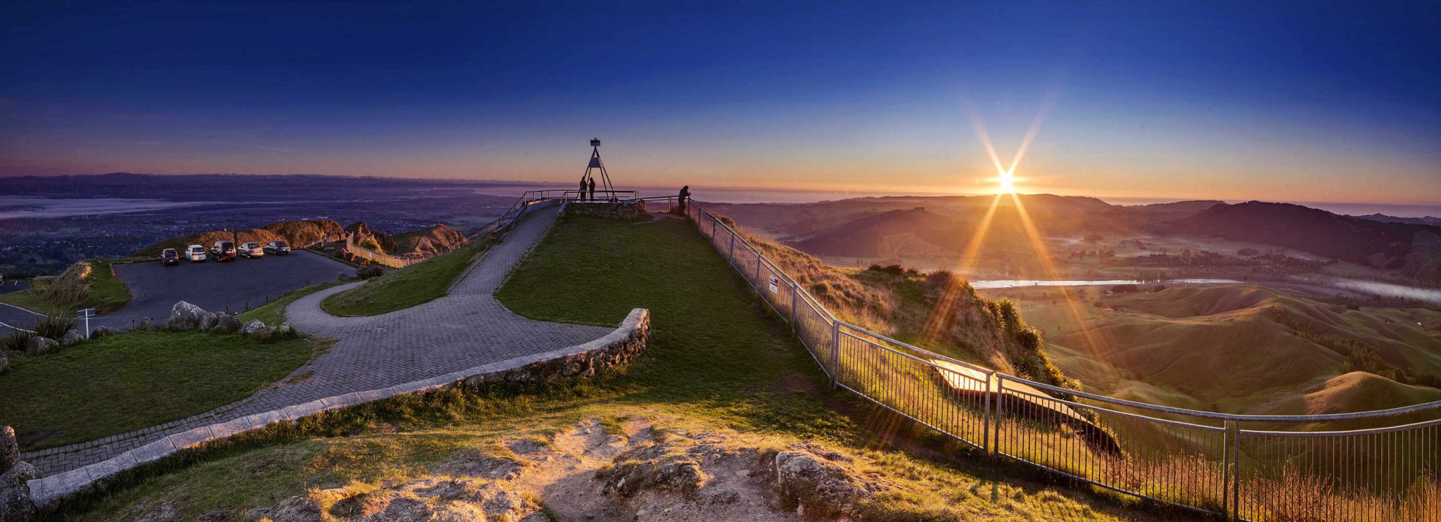 The view from the Mighty Te Mata Peak, New Zealand at dawn...