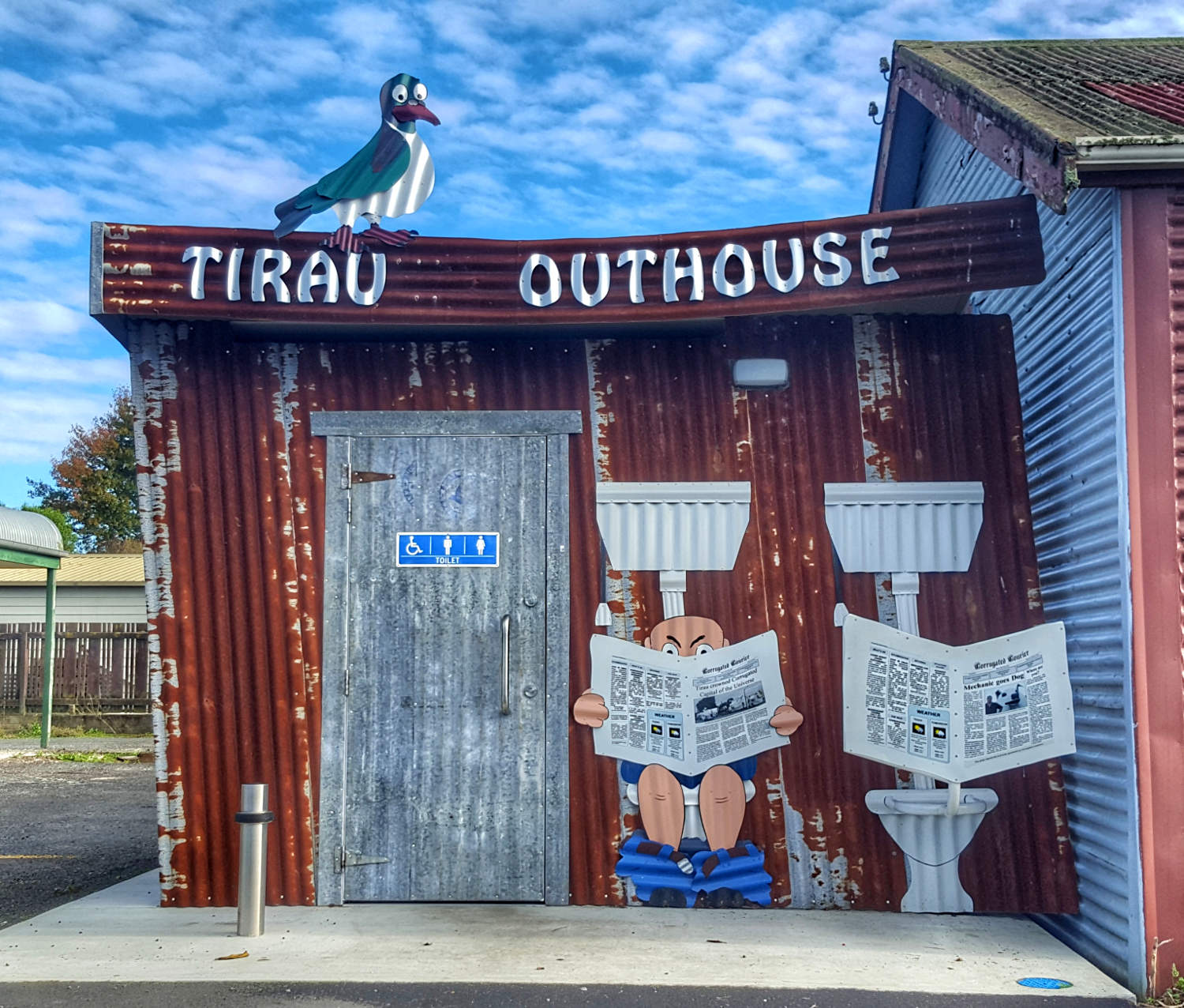 Outhouse public toilets, Tirau, New Zealand @366 photos