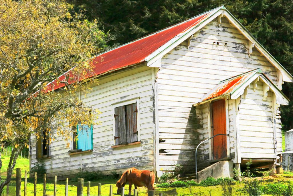 Abandoned Catholic church, Whangamomona, Forgotton Highway, North Island, NZ