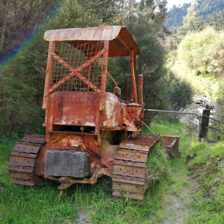 Abandoned coal mine digger, West Coast, State Highway 6 touring route