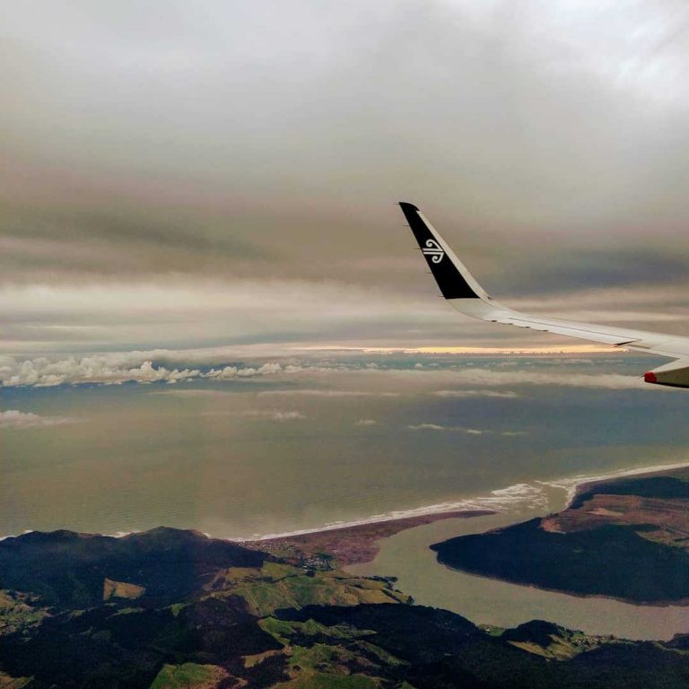 Air NZ over Marlborough, New Zealand