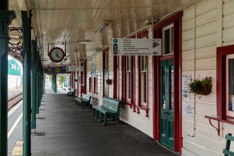 Greymouth heritage railway station, West Coast, Greymouth, New Zealand