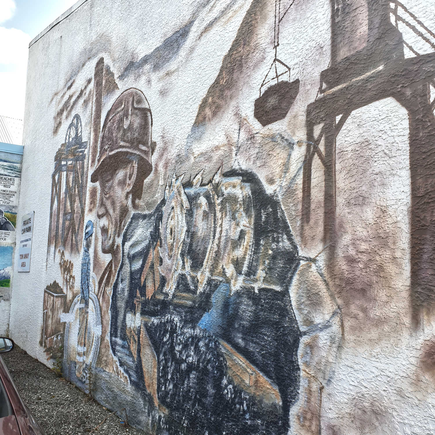 Greymouth Star building street art, New Zealand