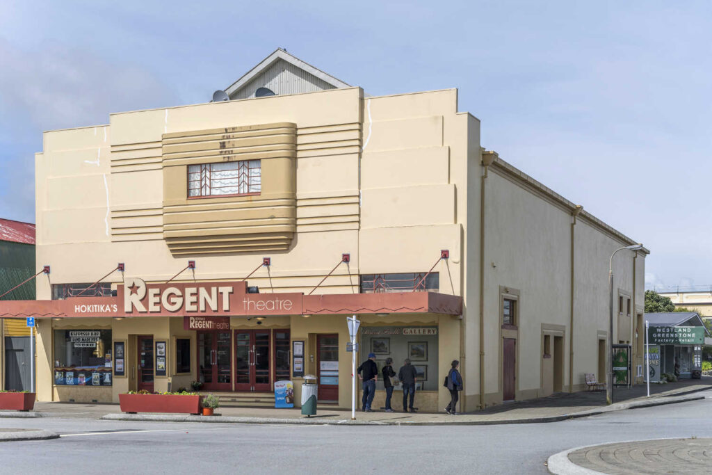 Historical Regent theatre at Hokitika, West Coast, New Zealand