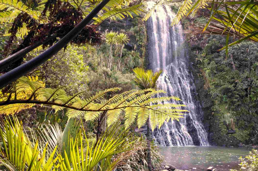 Karekare Falls, New Zealand.