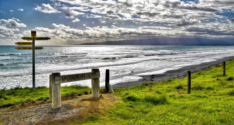 The seascape of McCracken Rest near Tuatapere, New Zealand