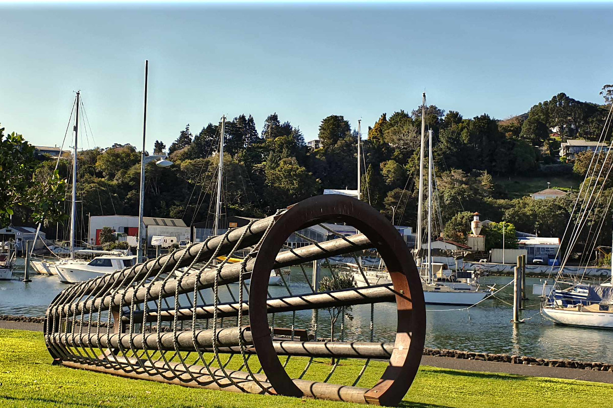 Whangarei The Hub boardwalk sculpture installation, New Zealand