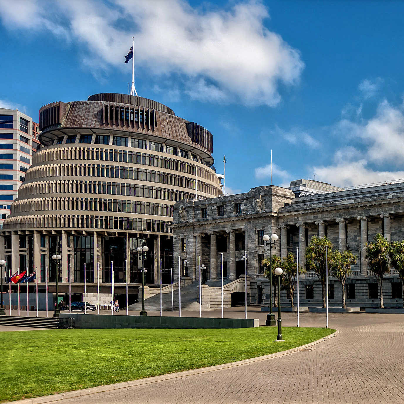 Executive Wing of the New Zealand Parliament Buildings located at the corner of Molesworth Street and Lambton Quay Wellington