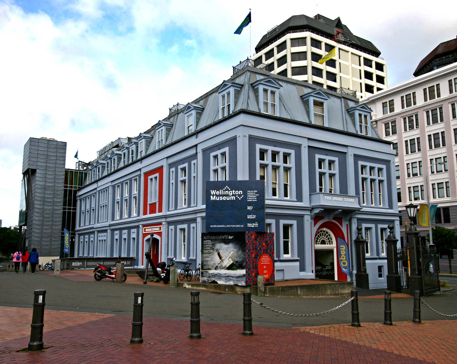 Historic Bond Store in French Second Empire style now Wellington Museum in Queens Wharf, New Zealand