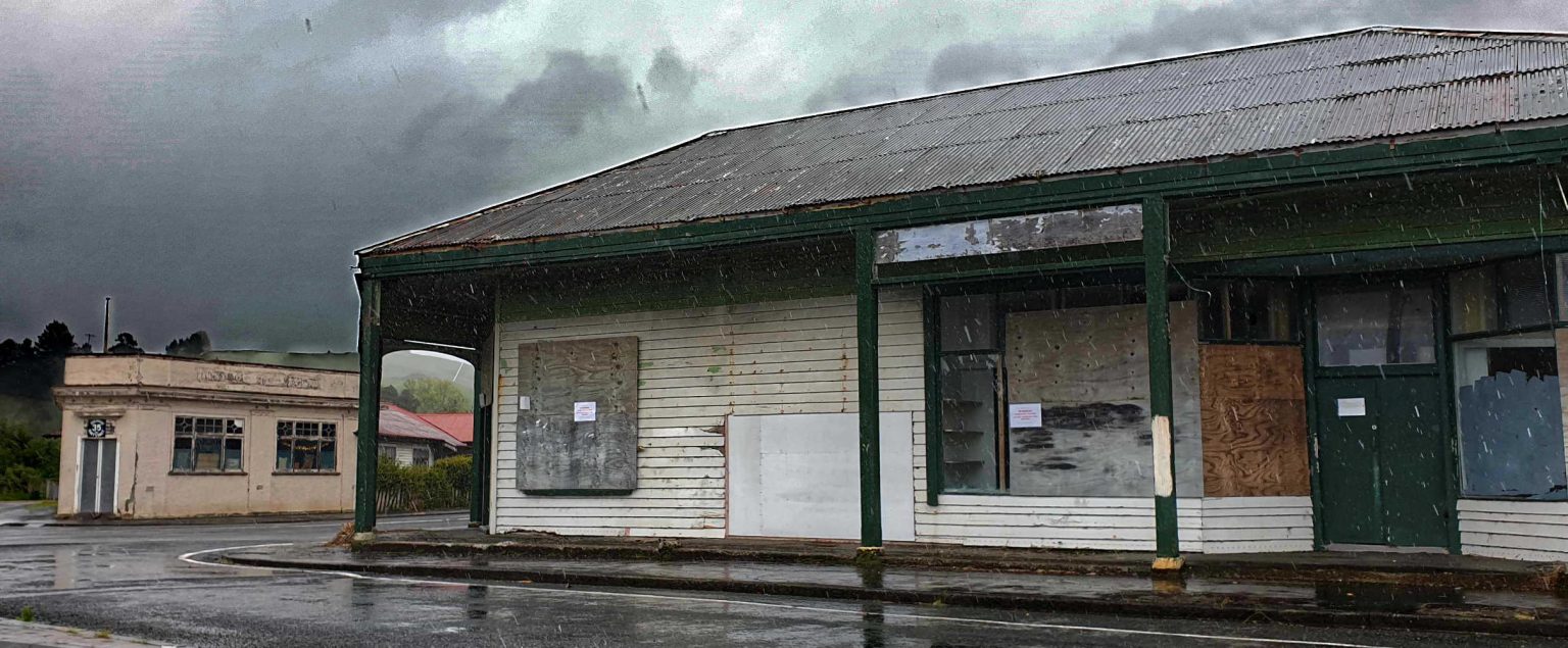 Tolaga Bay closed general store, New Zealand