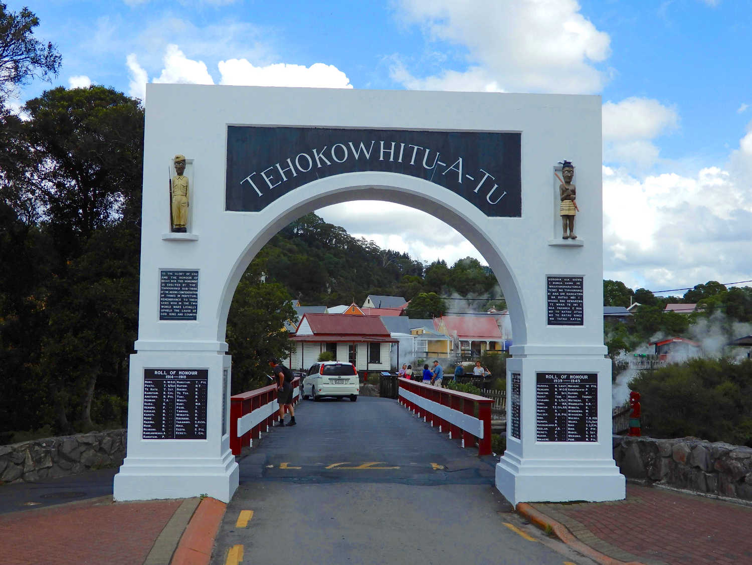 Whakarewarewa iconic memorial gate entrance, New Zealand @cannonhillchronicles
