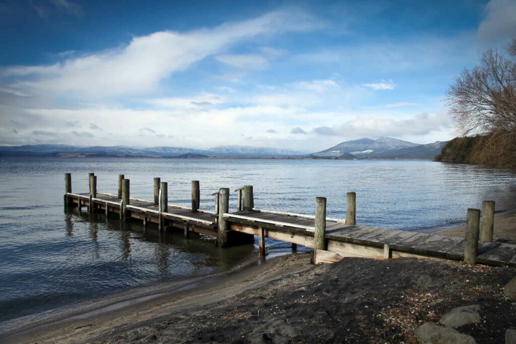 Lake Taupo, New Zealand, taken from the Omori Jetty