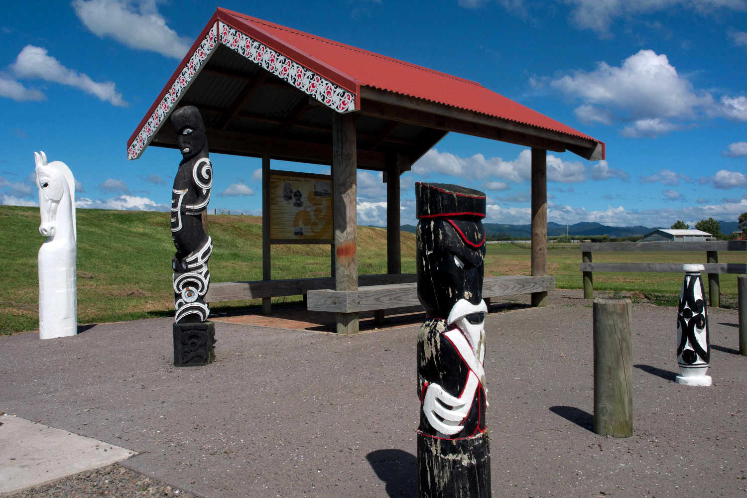 Memorial to 1865 invasion of Whakatohea of Maori land, Opotiki, NZ
