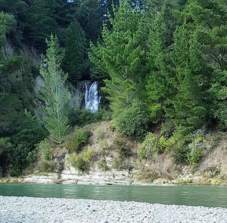Pungahuru creek drops into the gorge of the fast flowing Mohaka River in Northland nz @the.lupescus.journey
