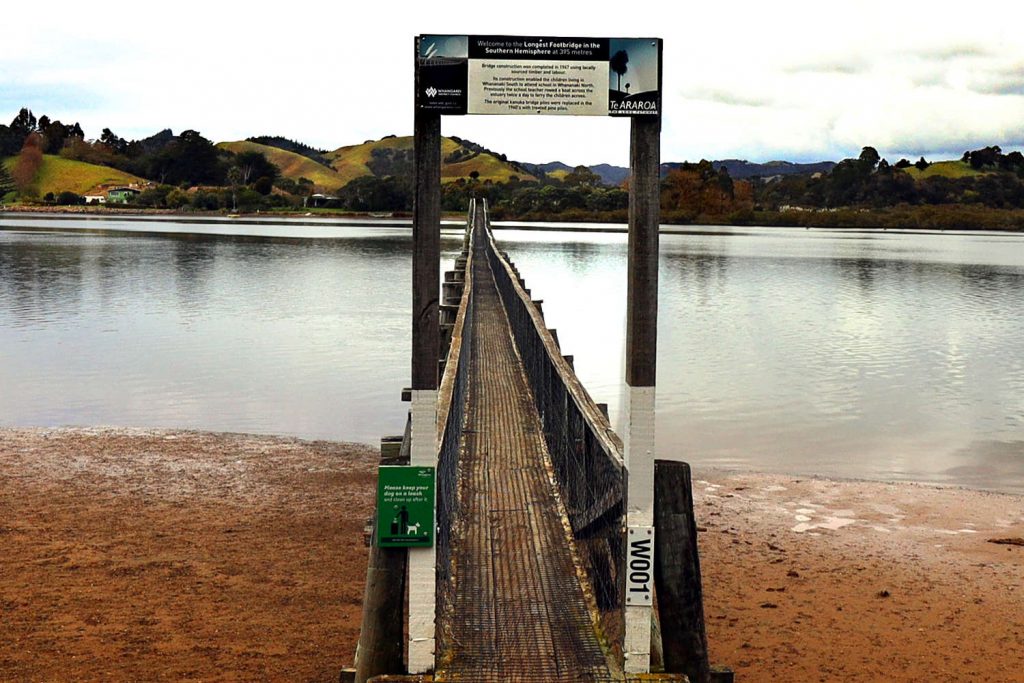 Whananaki North footbridge 375m in length, New Zealand