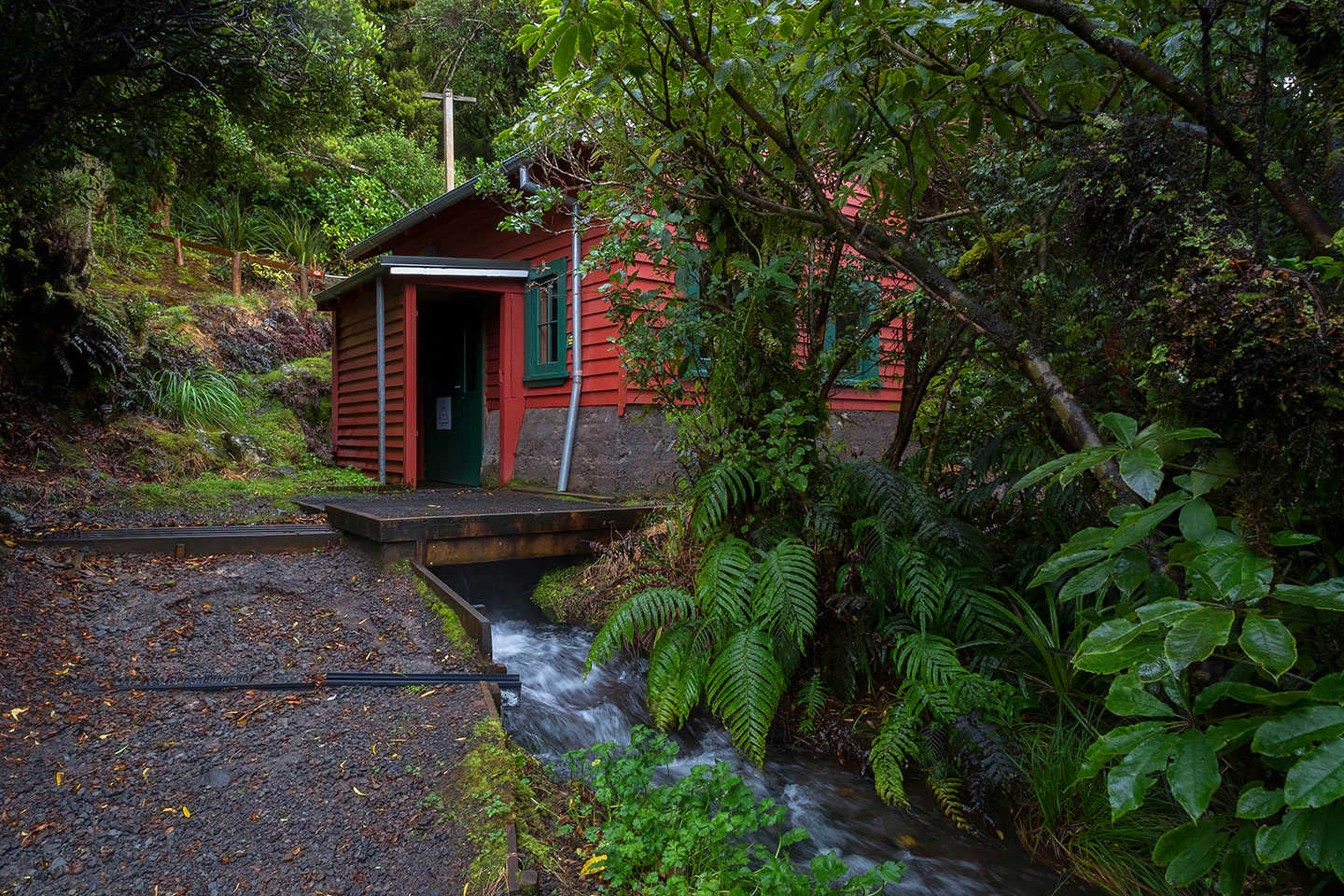 Dawson Falls Power Station, Egmont National Park, New Zealand @Black Pete
