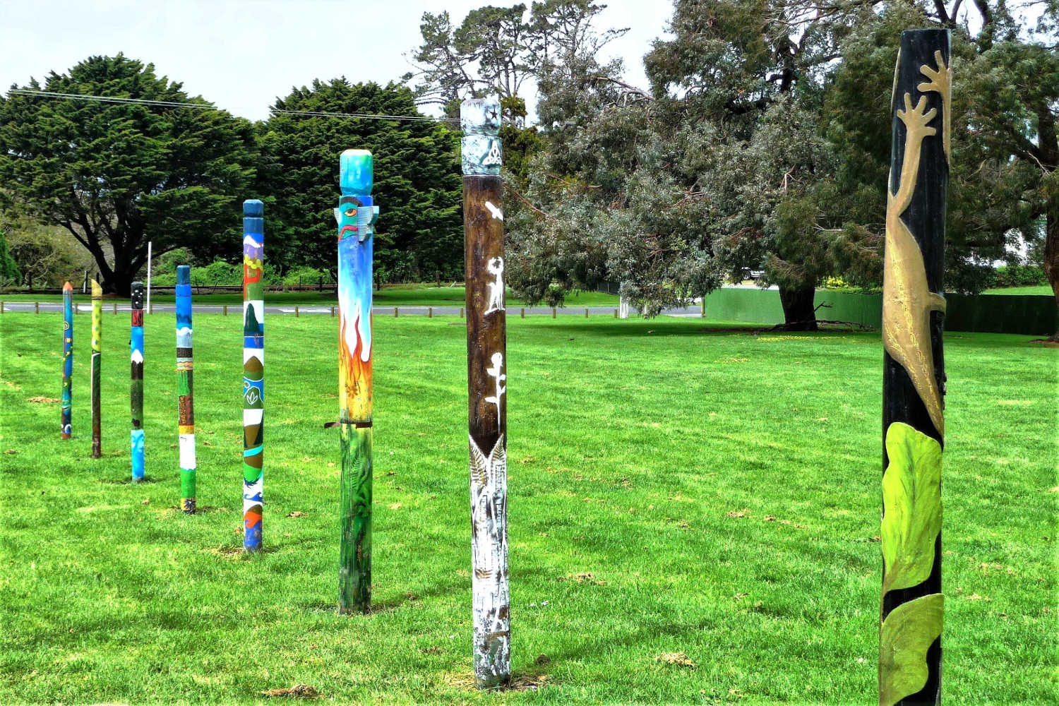 PouKorero - Talking Poles, Hawera, New Zealand