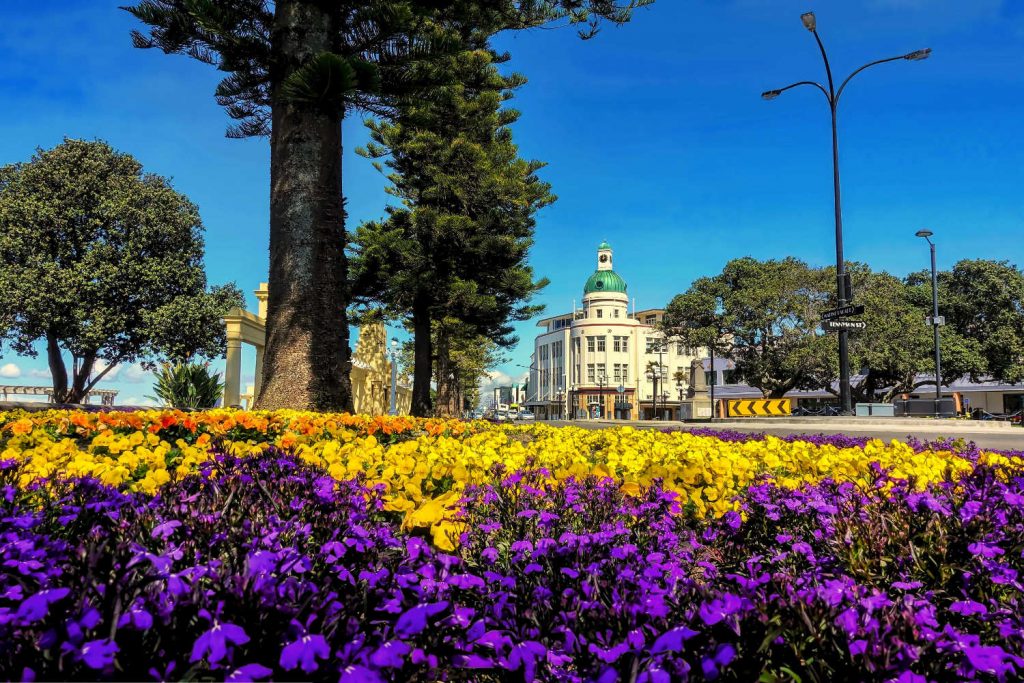 The Dome - Marine Parade gardens & Napier's Iconic and True Art Deco Style Building, Napier, New Zealand
