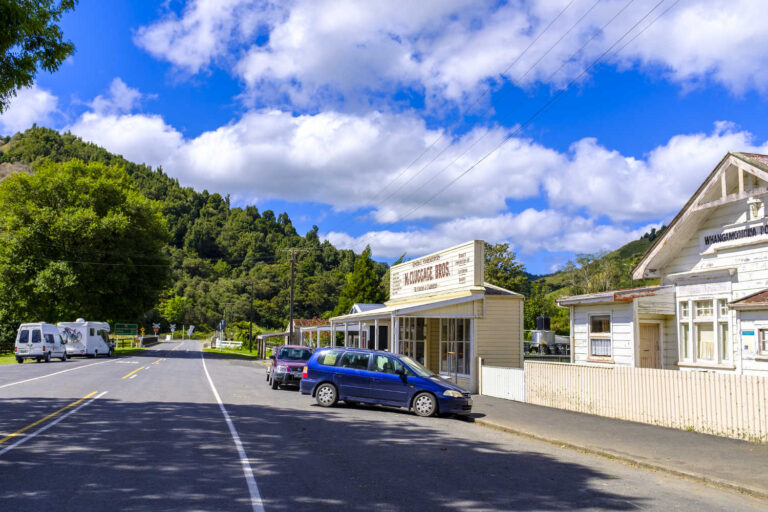 The Forgotten World Highway in the town of Whangamomona, New Zealand