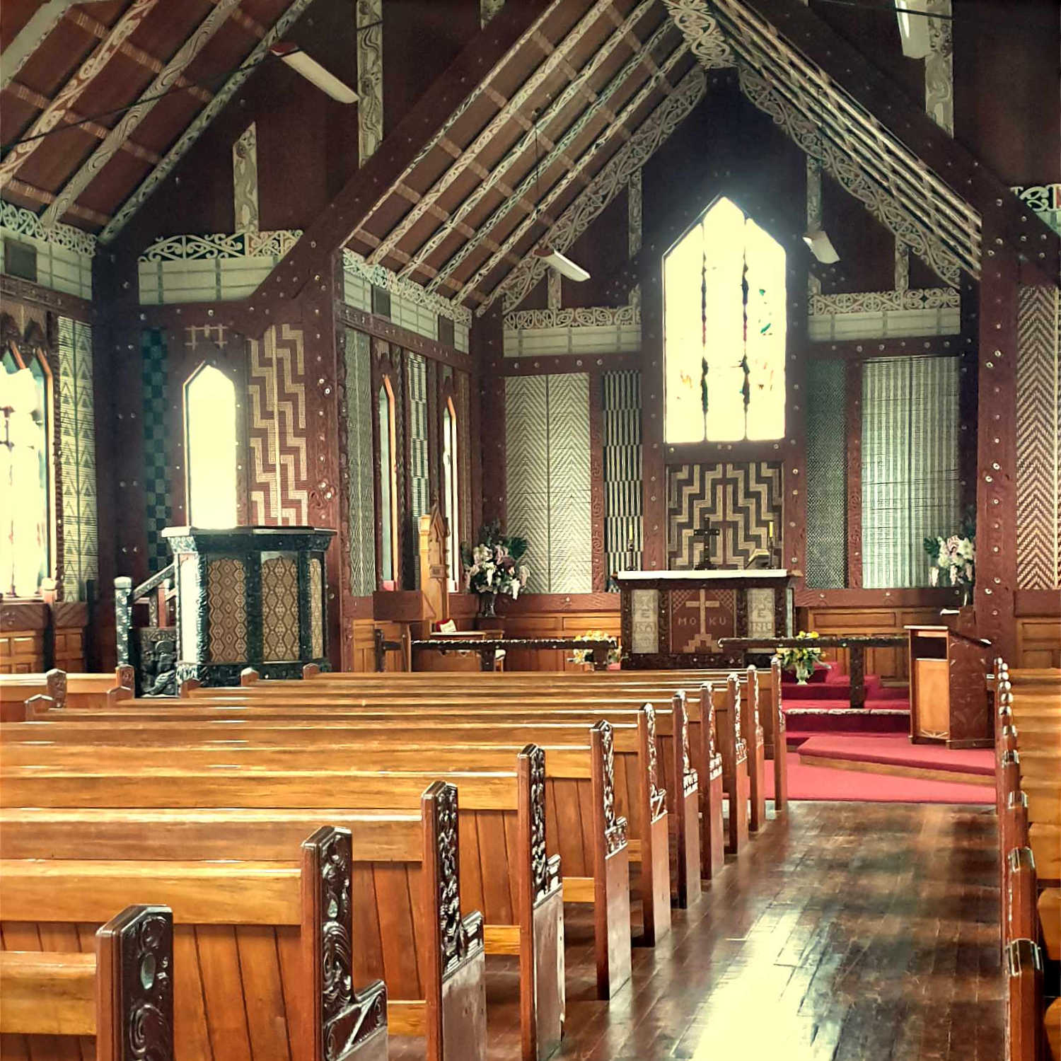 Tikitiki church interior, New Zealand