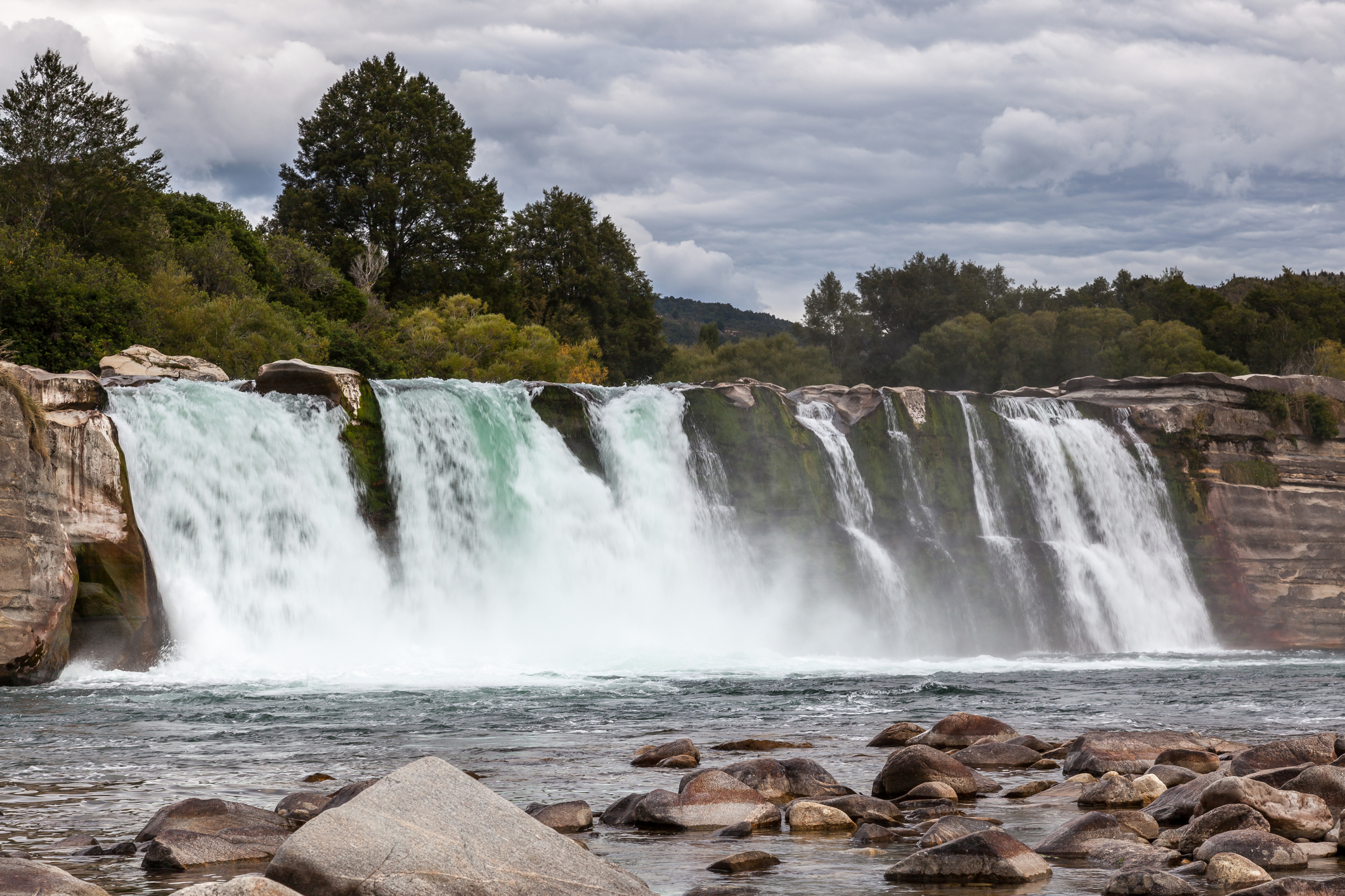 Maruia waterfall in New Zealand