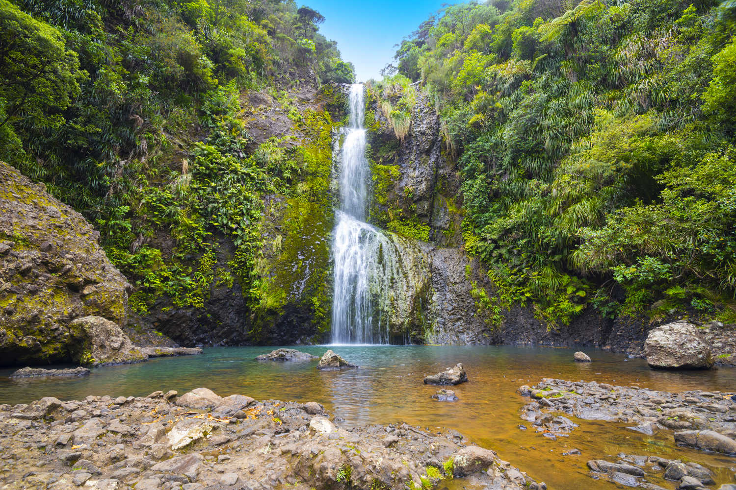 Piha waterfalls, Kitekite Falls, Auckland New Zealand