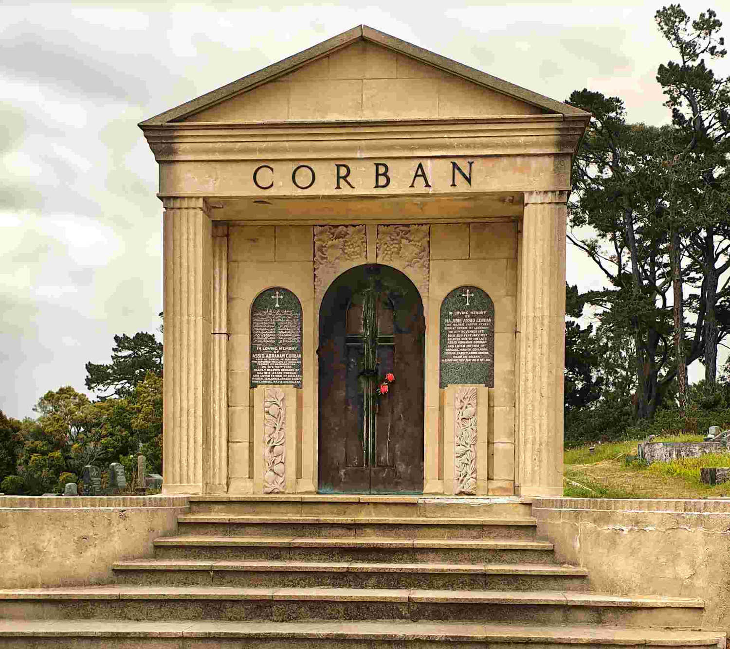 Corban family wine makers dynasty mausoleum, Waikumete cemetery, Auckland, New Zealand