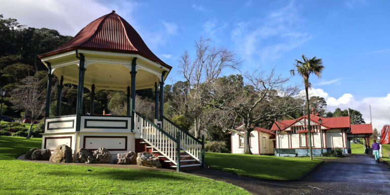 Te Aroha Domain pavilion and museum, Waikato, New Zealand