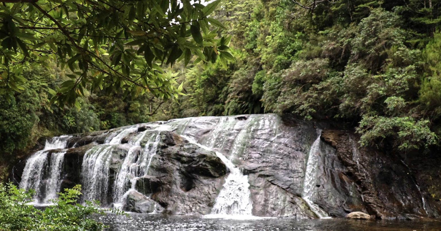 Coal Creek Falls end of summer, West Coast, New Zealand