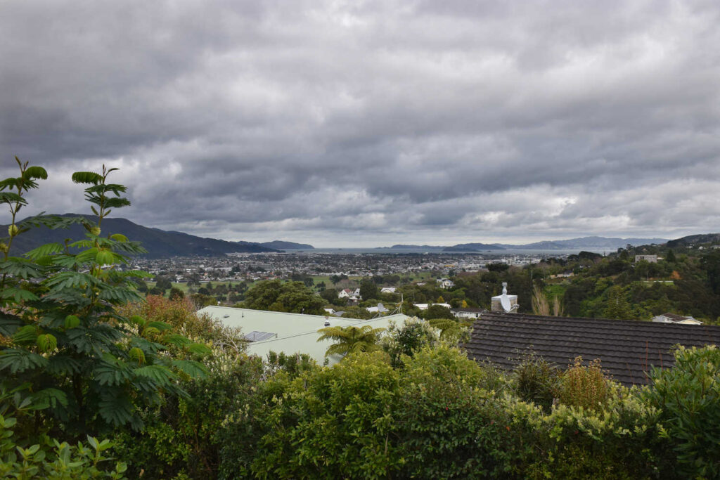 Petone, Lower Hutt, Wellington, New Zealand over rooftops