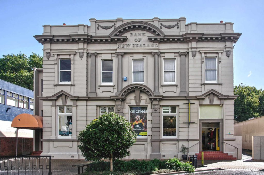 Period 'Bank of New Zealand' building, Arawa Street, Matamata, Waikato Region, North Island, New Zealand