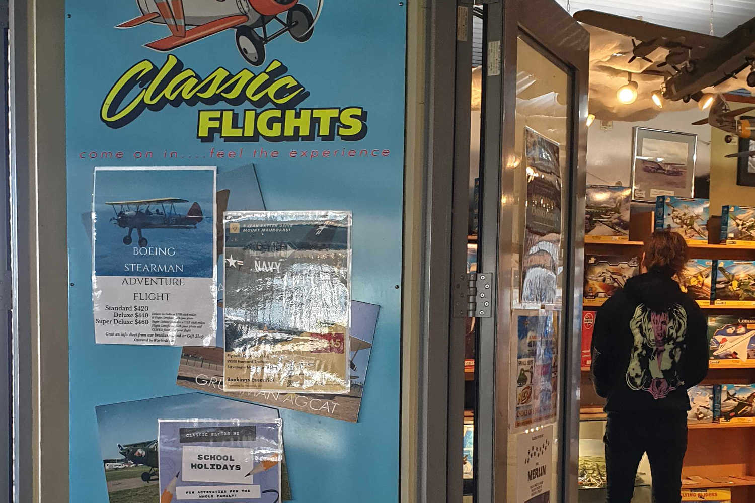 Classic Flyers Museum shop, Tauranga, Bay of Plenty, New Zealand
