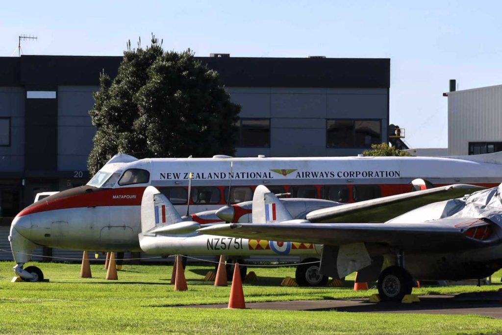 Early NZ airways planes at Classic Flyer Museum, Tauranga, Bay of Plenty, New Zealand
