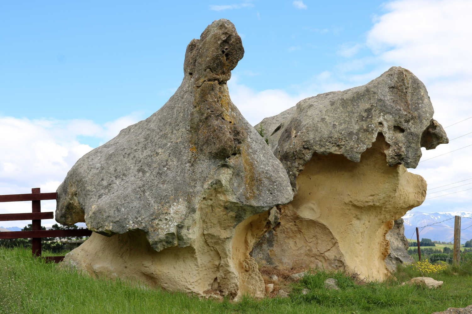 Takiroa Rock Art site near Duntroon village in South Island, New Zealand