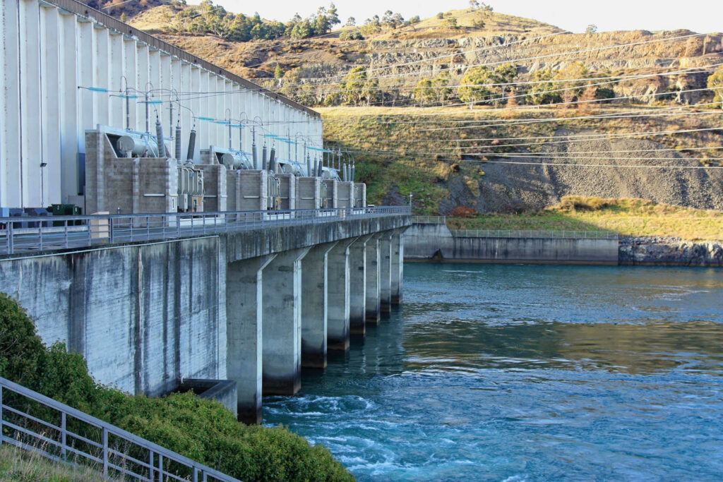 Waitaki dam Power Station on the Waitaki River, New Zealand