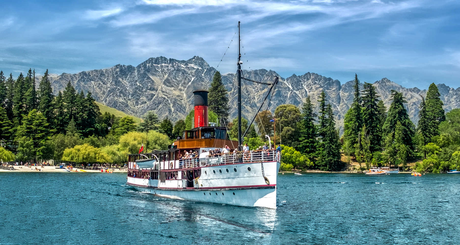 Steamship TSS Earnslaw on Lake Wakatipu, Queenstown, New Zealand